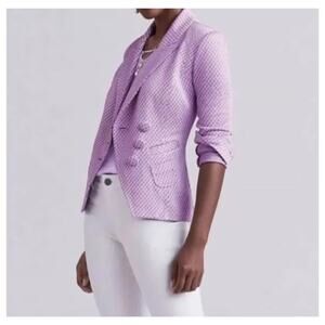 Cabi Small 5847 Maverick Imperial Sugar Plum Purple Pink Geometric Blazer Jacket